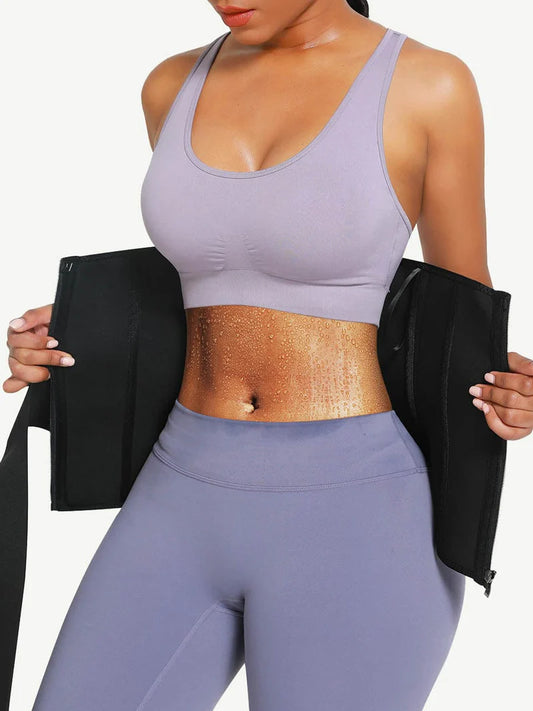 Fat Burning 2 in 1 Neoprene Waist Trainer with Attachable Wrap